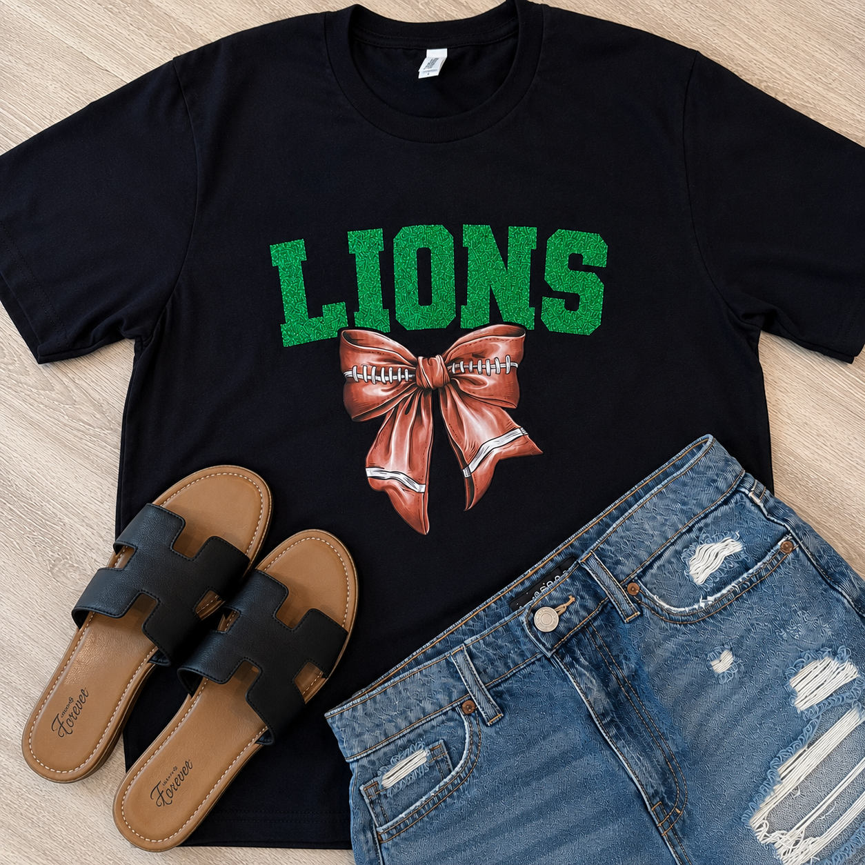 Lions Football Bow