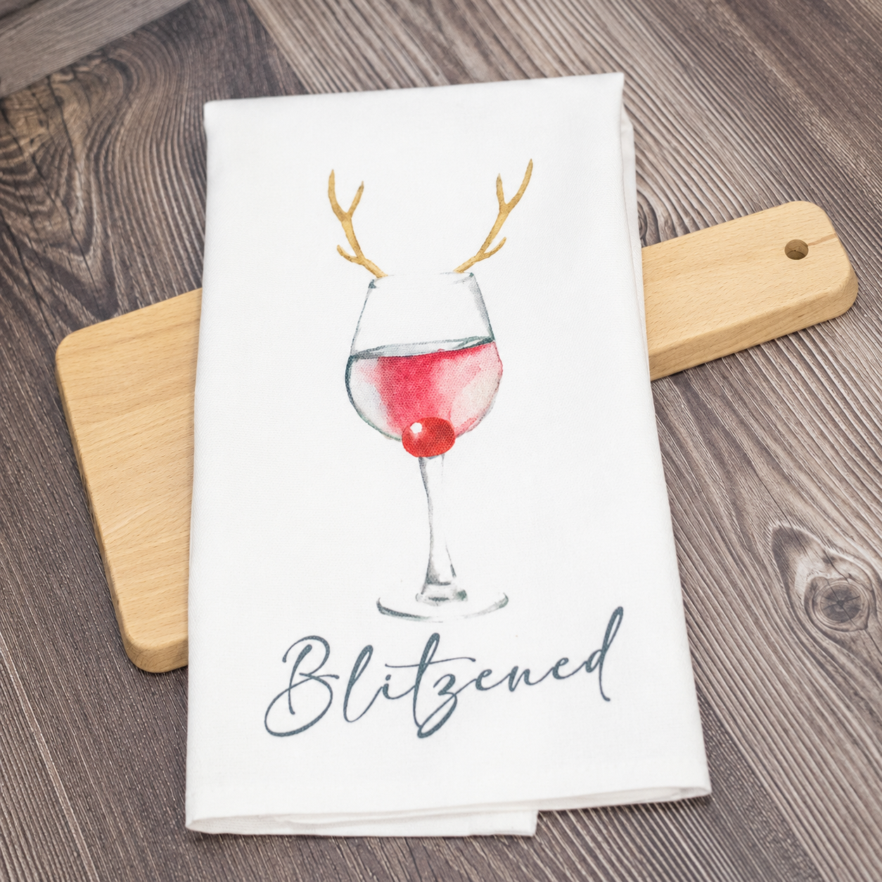 Blitzened Tea Towel