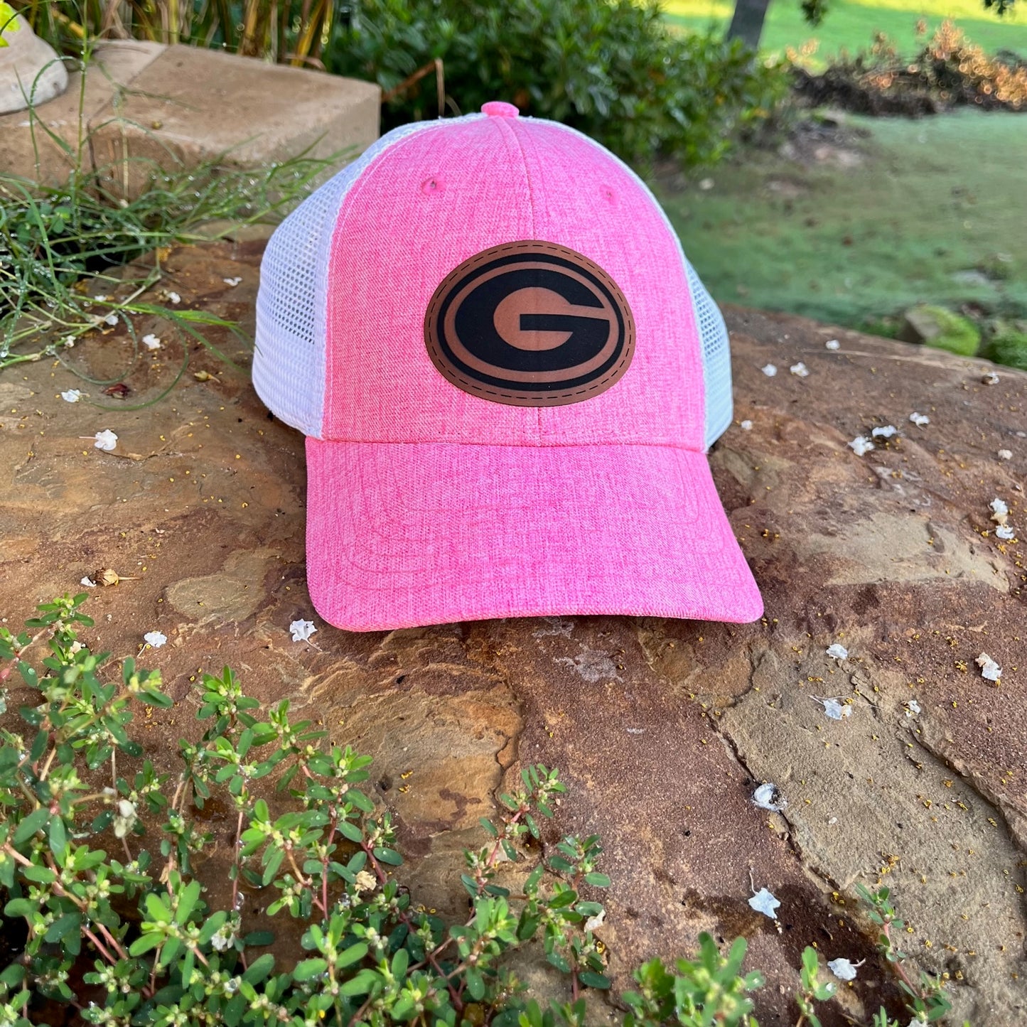 Football Leather Patch Ponytail Hats