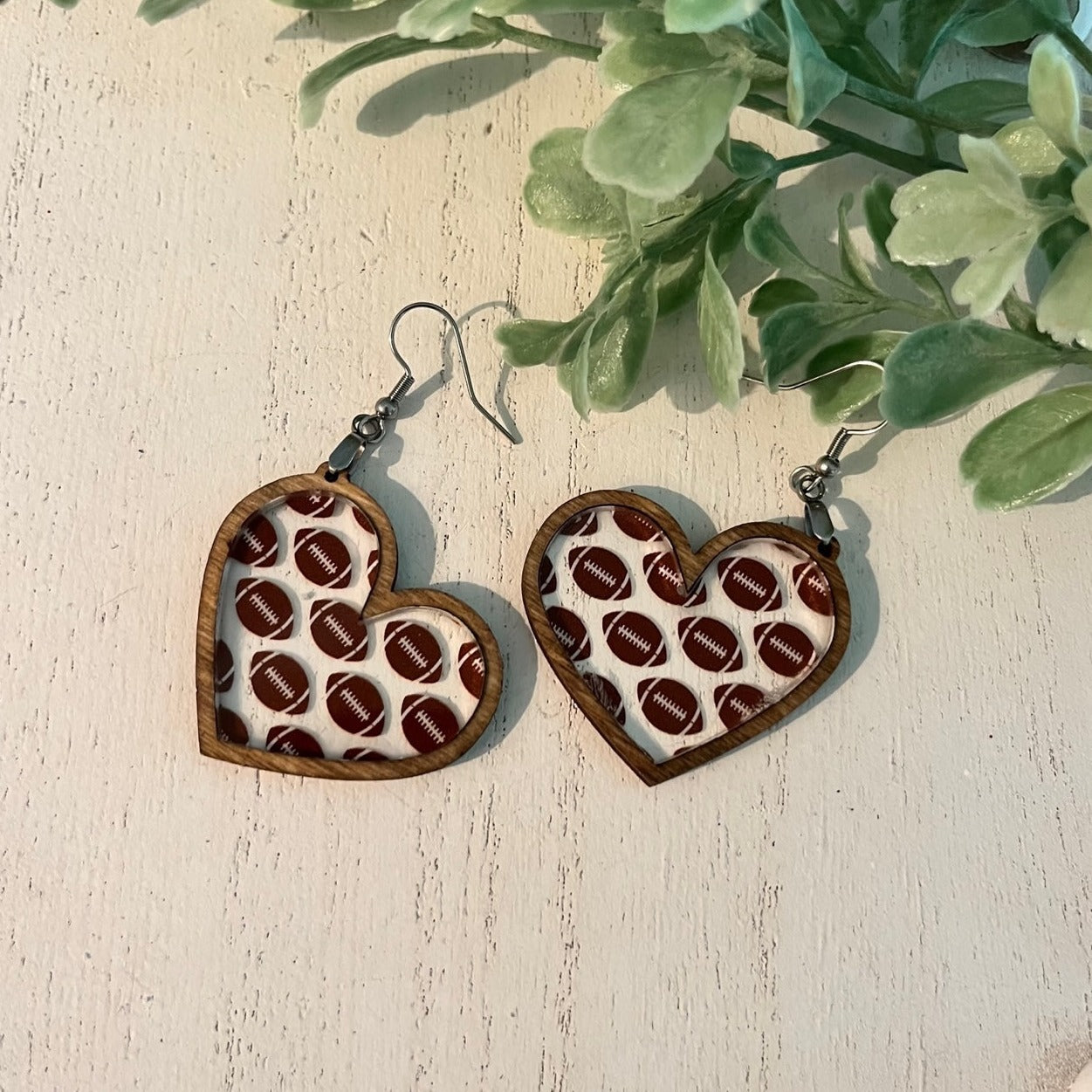 Football Acrylic Earrings