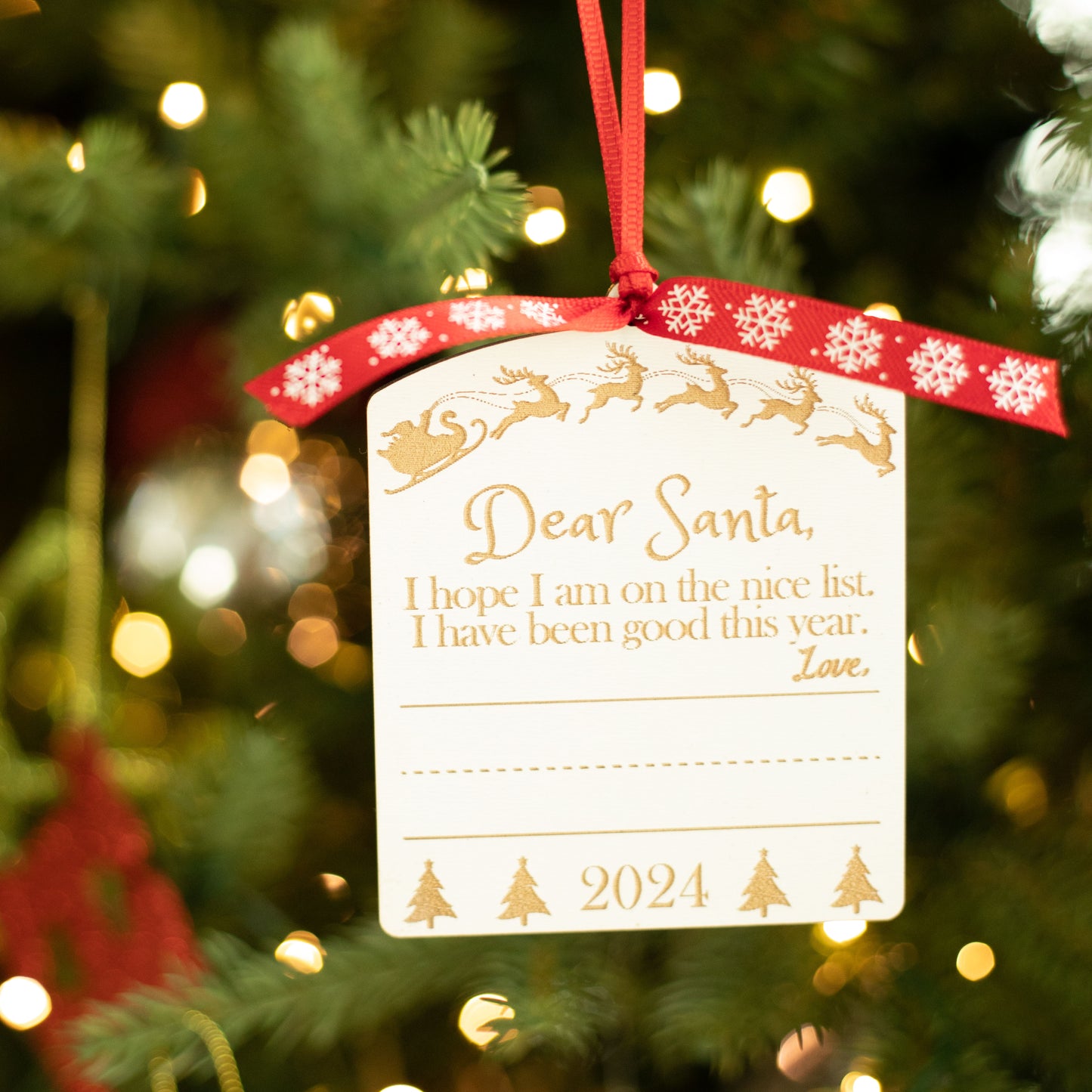 Dear Santa Ornament