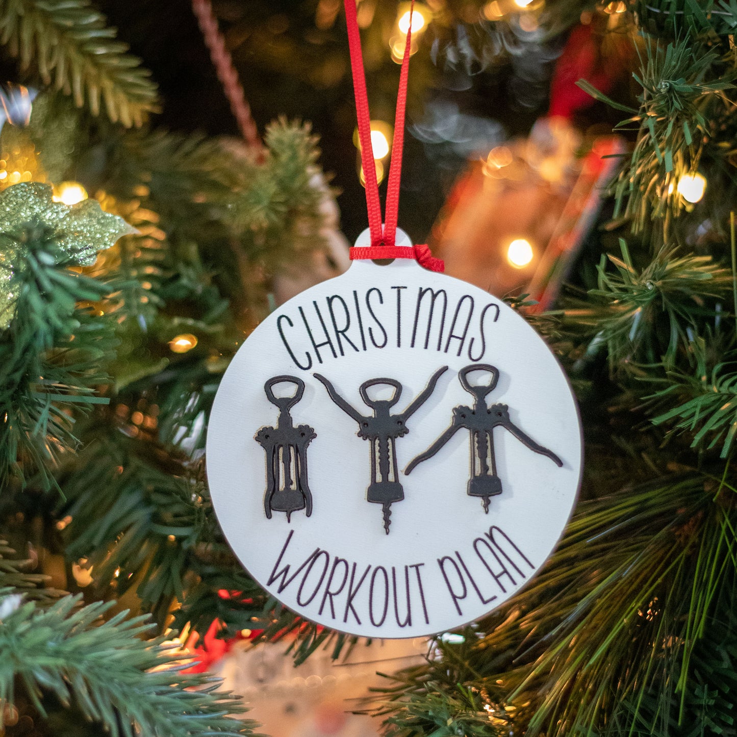 Christmas Workout Plan Ornament