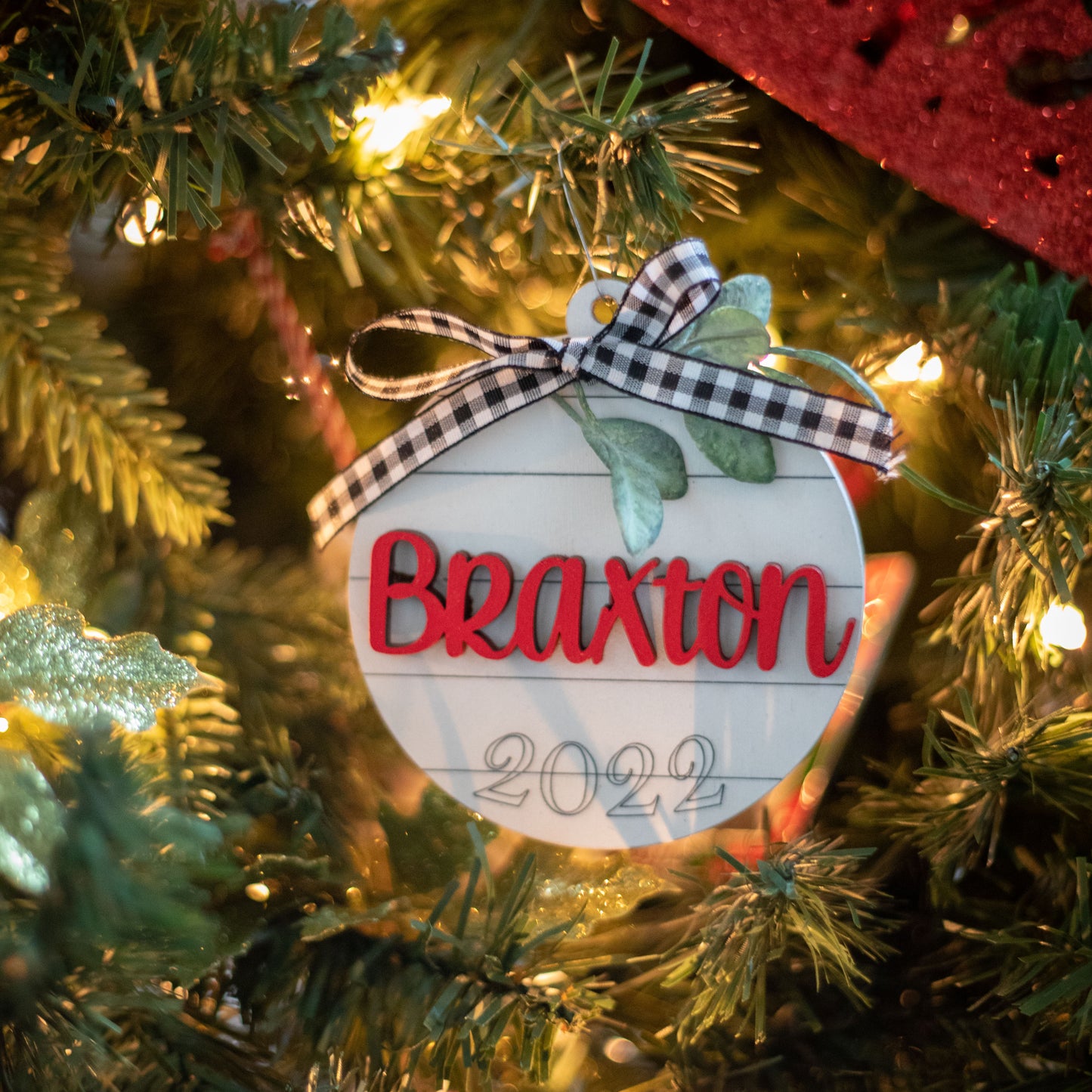 Personalized Shiplap Ornaments