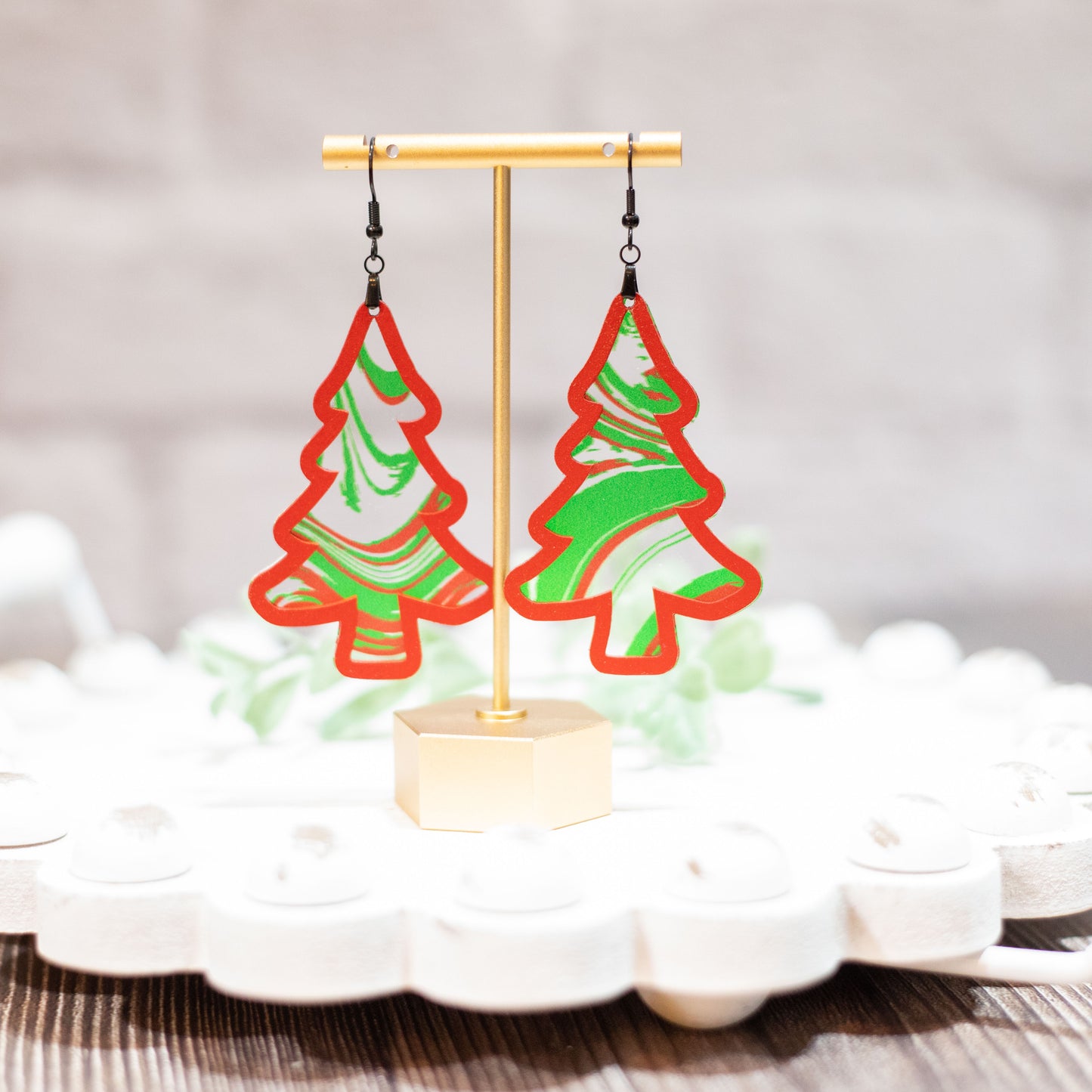 Christmas Swirl Earrings