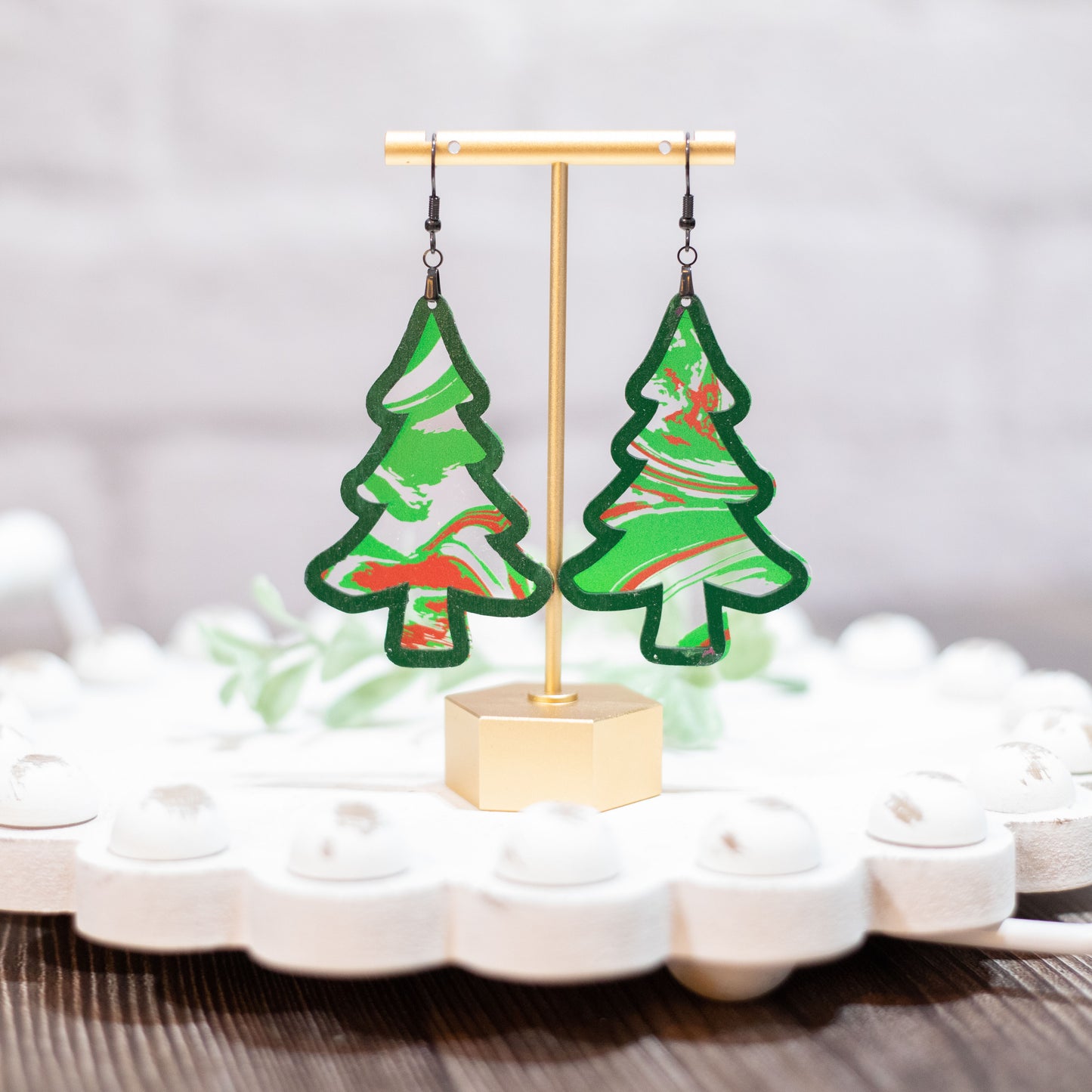 Christmas Swirl Earrings