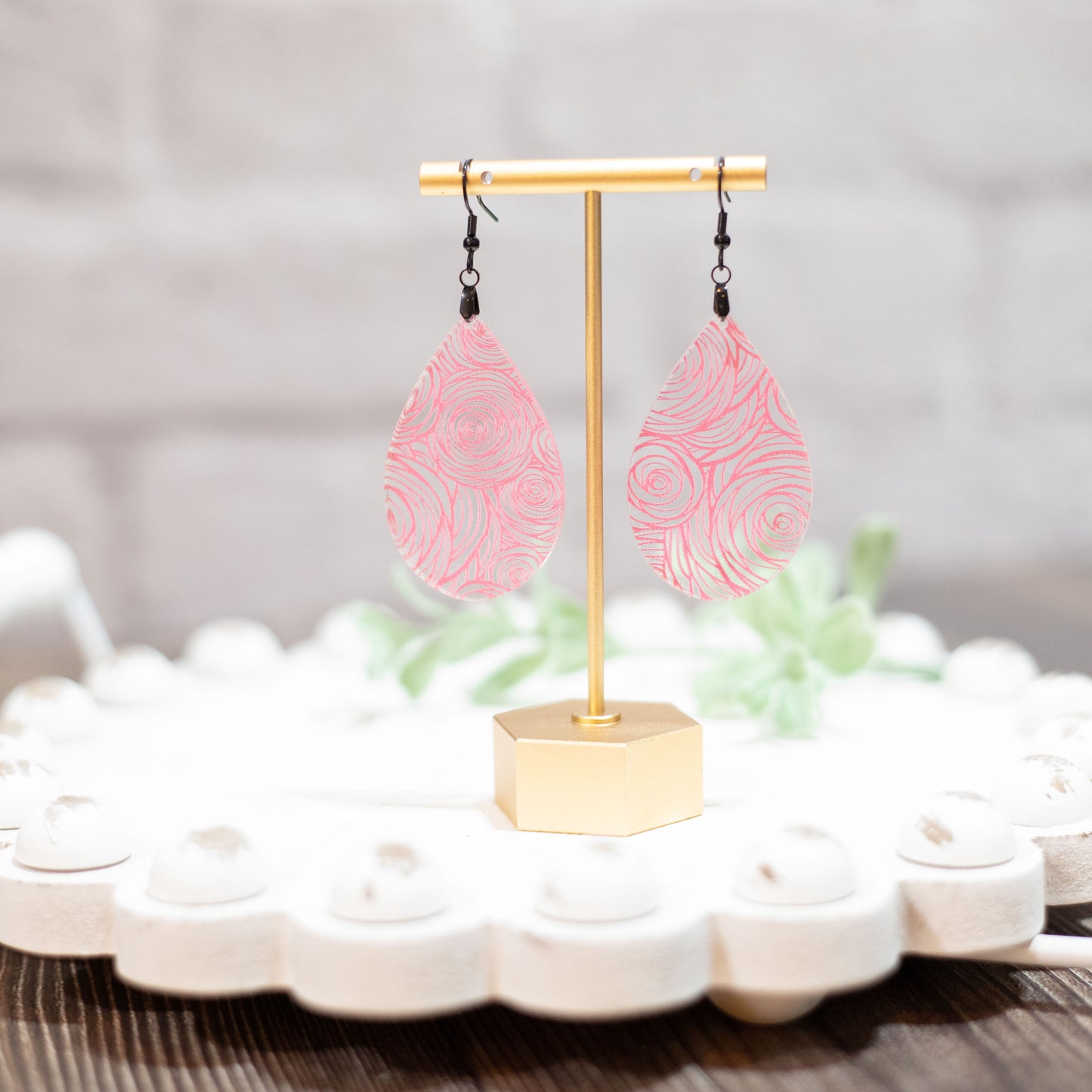 Acrylic Tear Drop Earrings