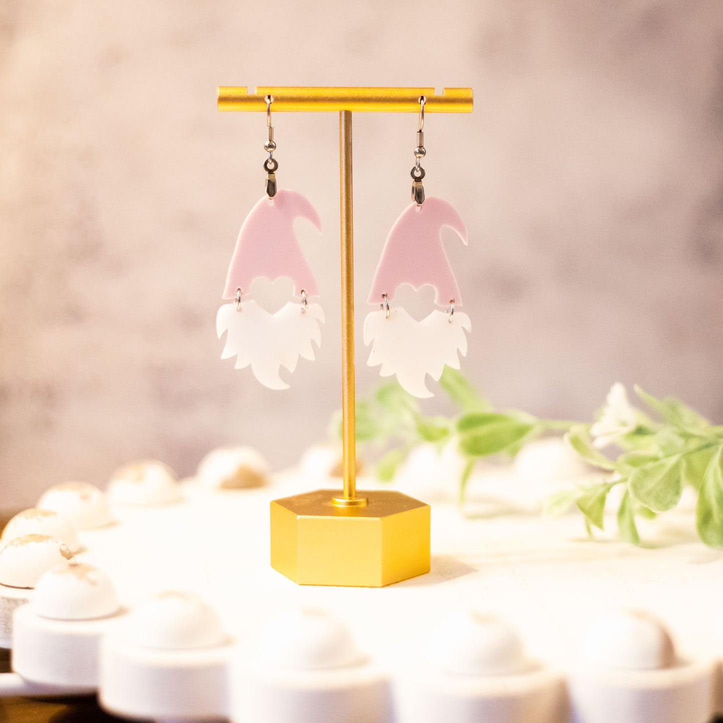 Valentine Gnome Earrings