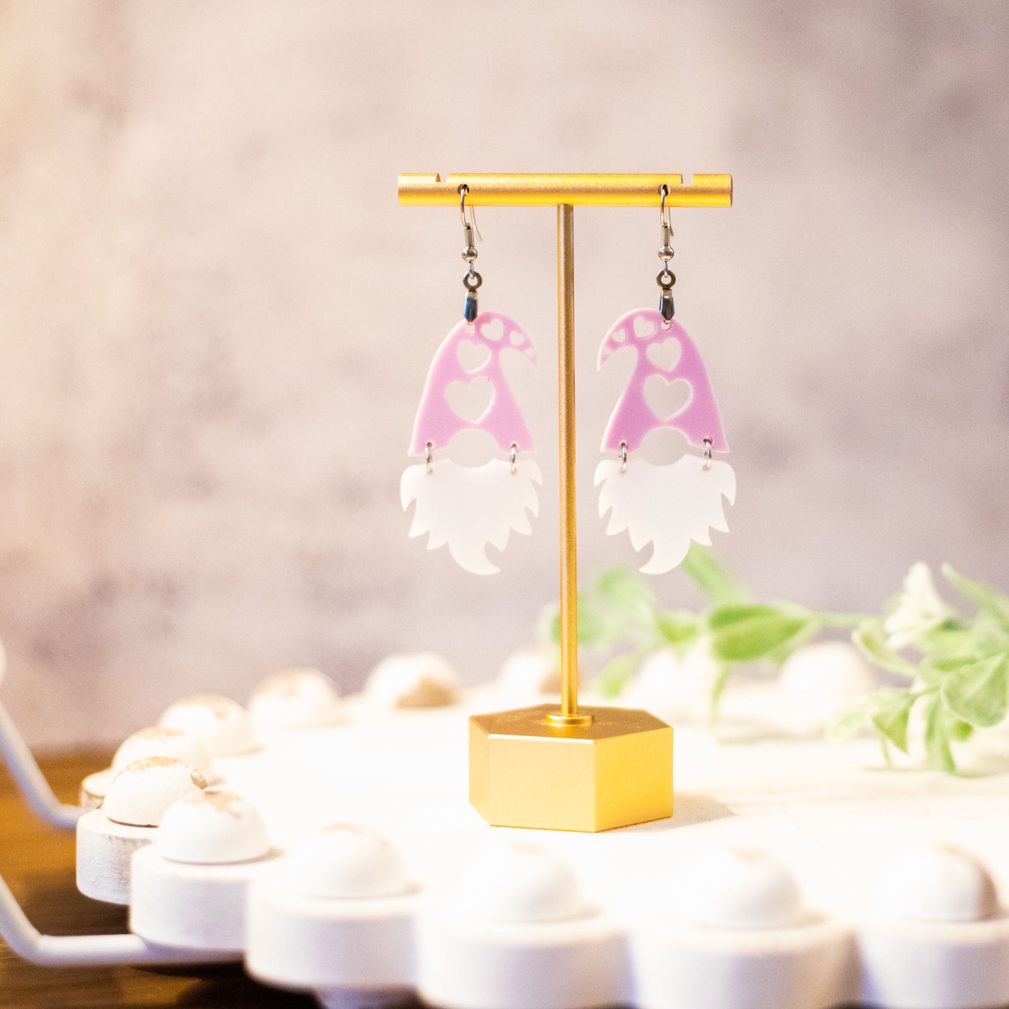Valentine Gnome Earrings