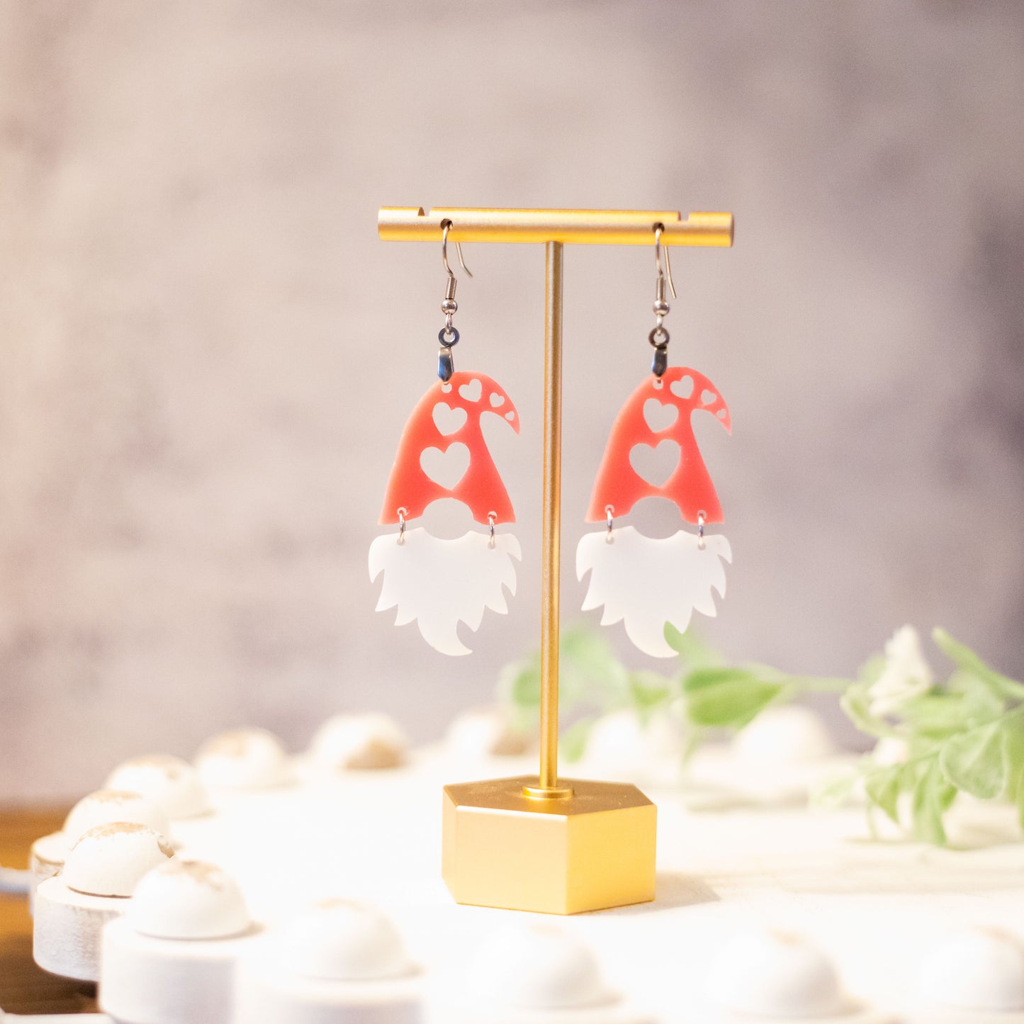 Valentine Gnome Earrings