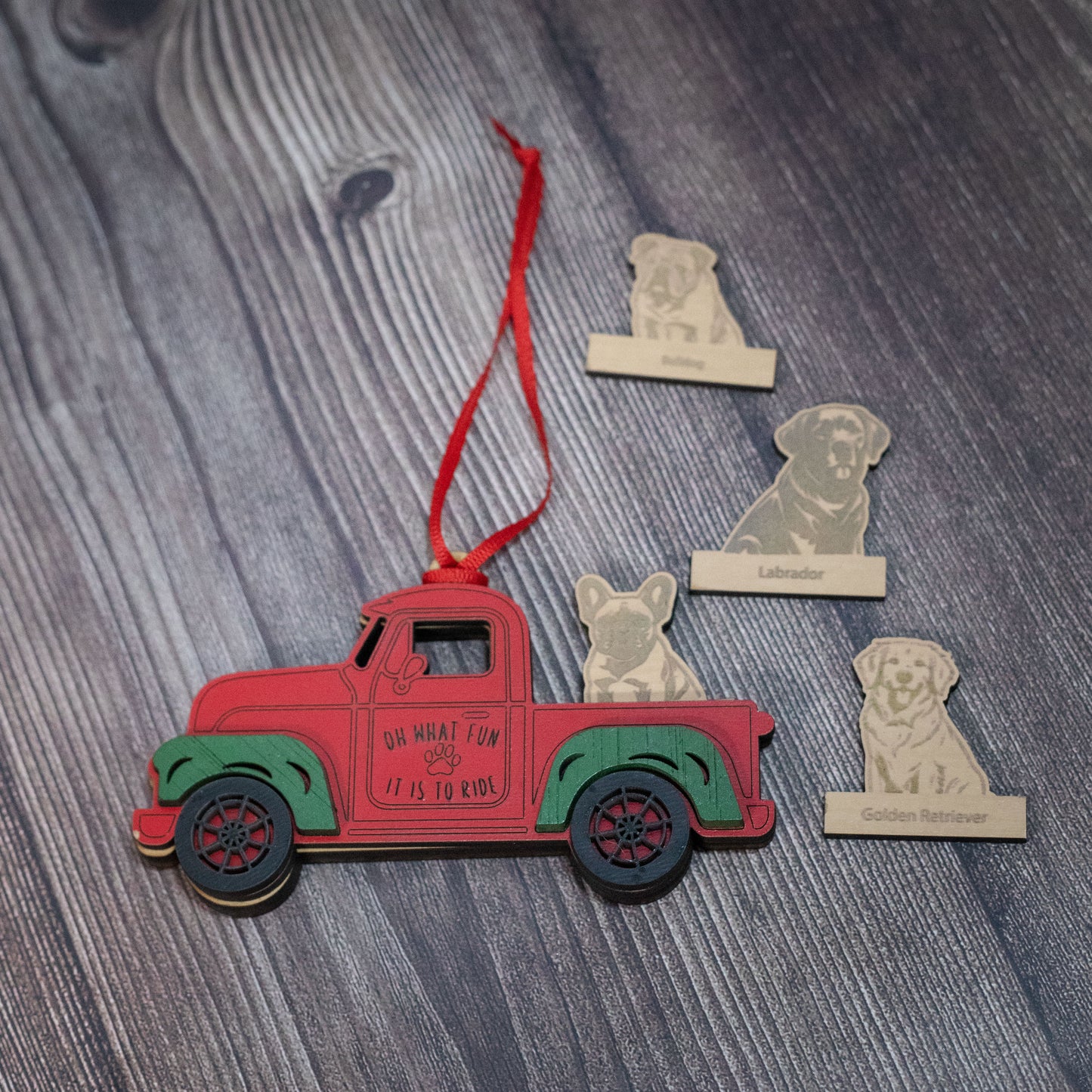 Truck and Dog Ornament