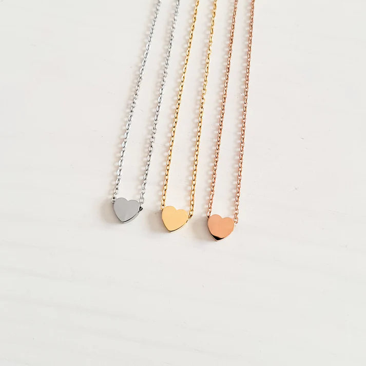 Tiny Heart Necklace - Engraved