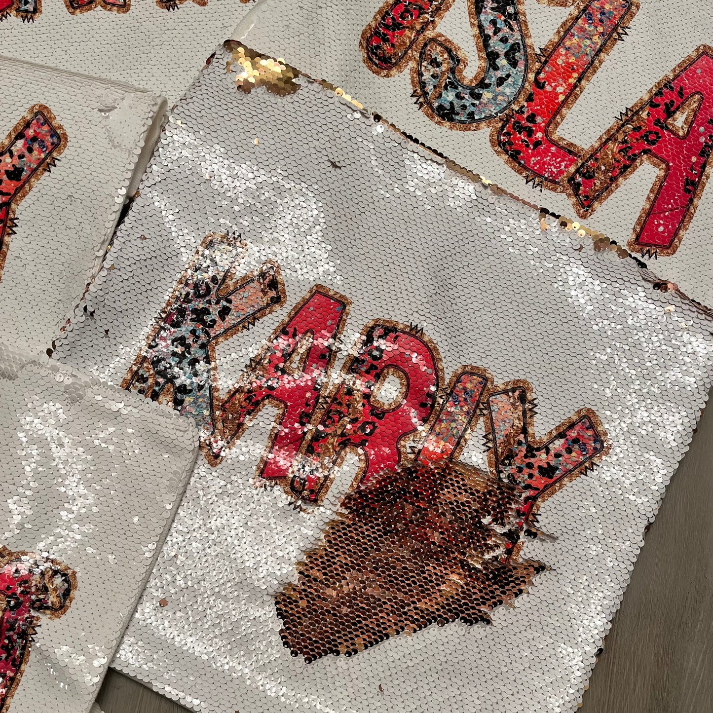 Personalized Sequins Pillow Cover