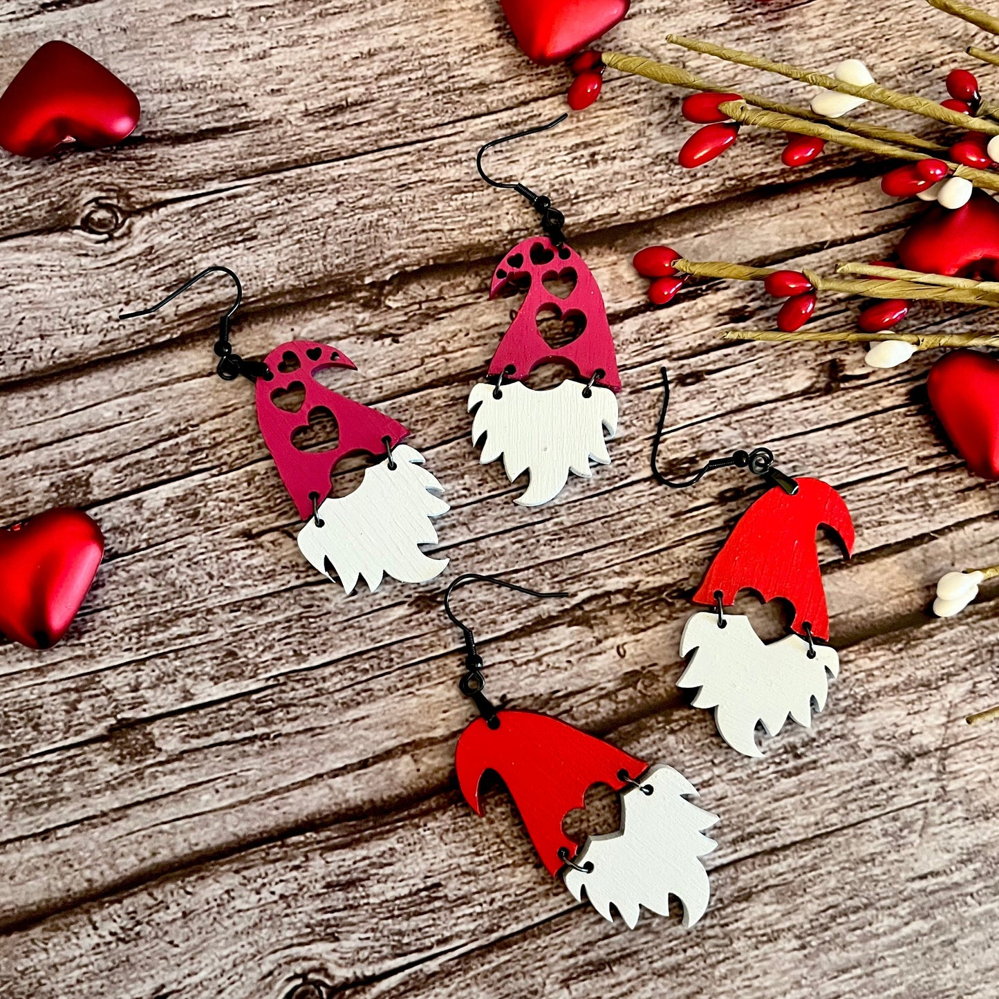 Valentine Gnome Earrings