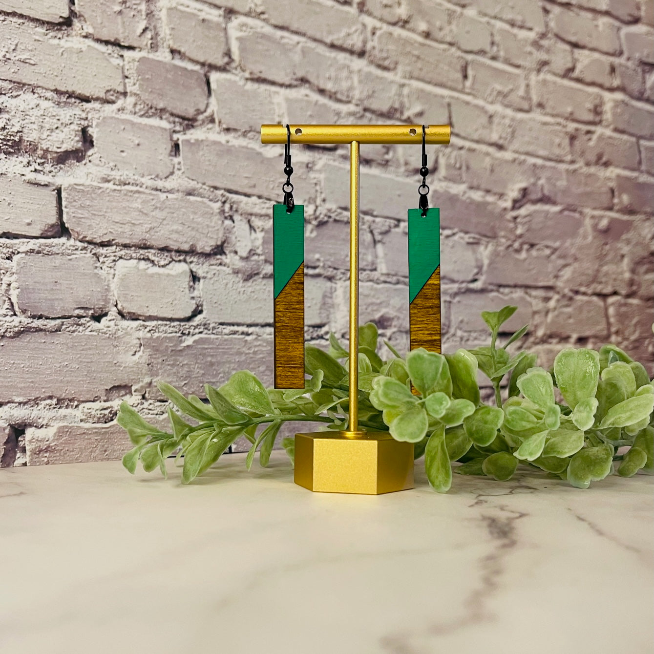 Painted Wooden Earrings