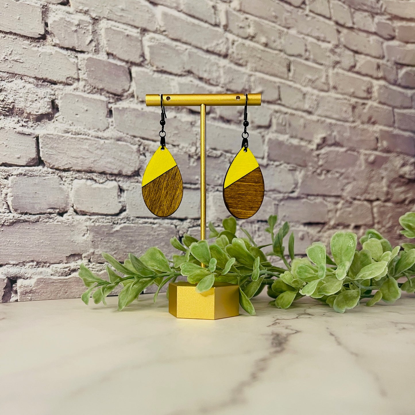 Painted Wooden Earrings