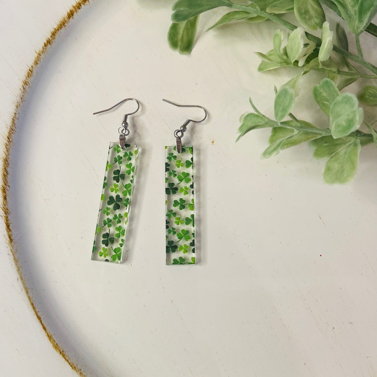 Acrylic Rectangle Earrings