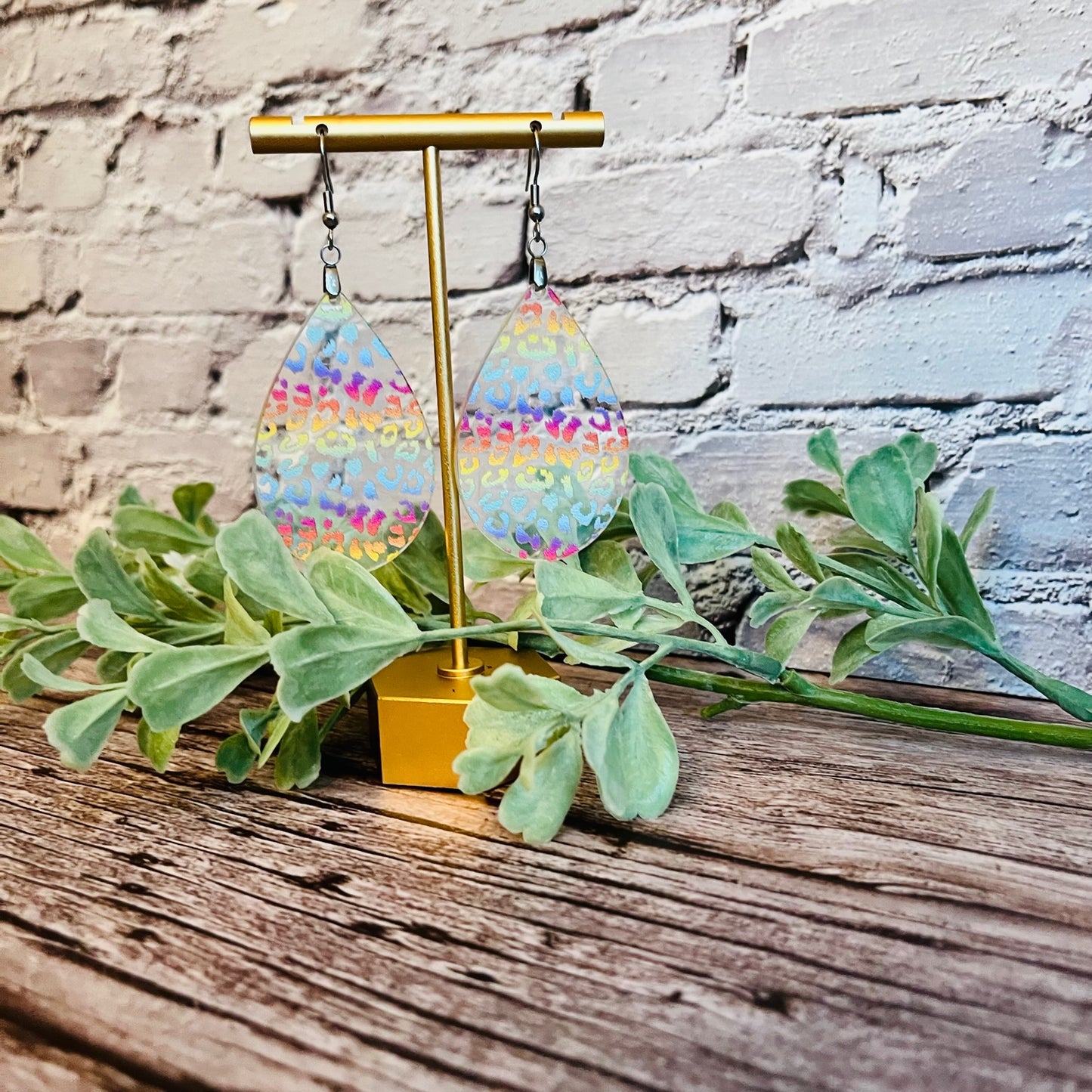 Acrylic Tear Drop Earrings