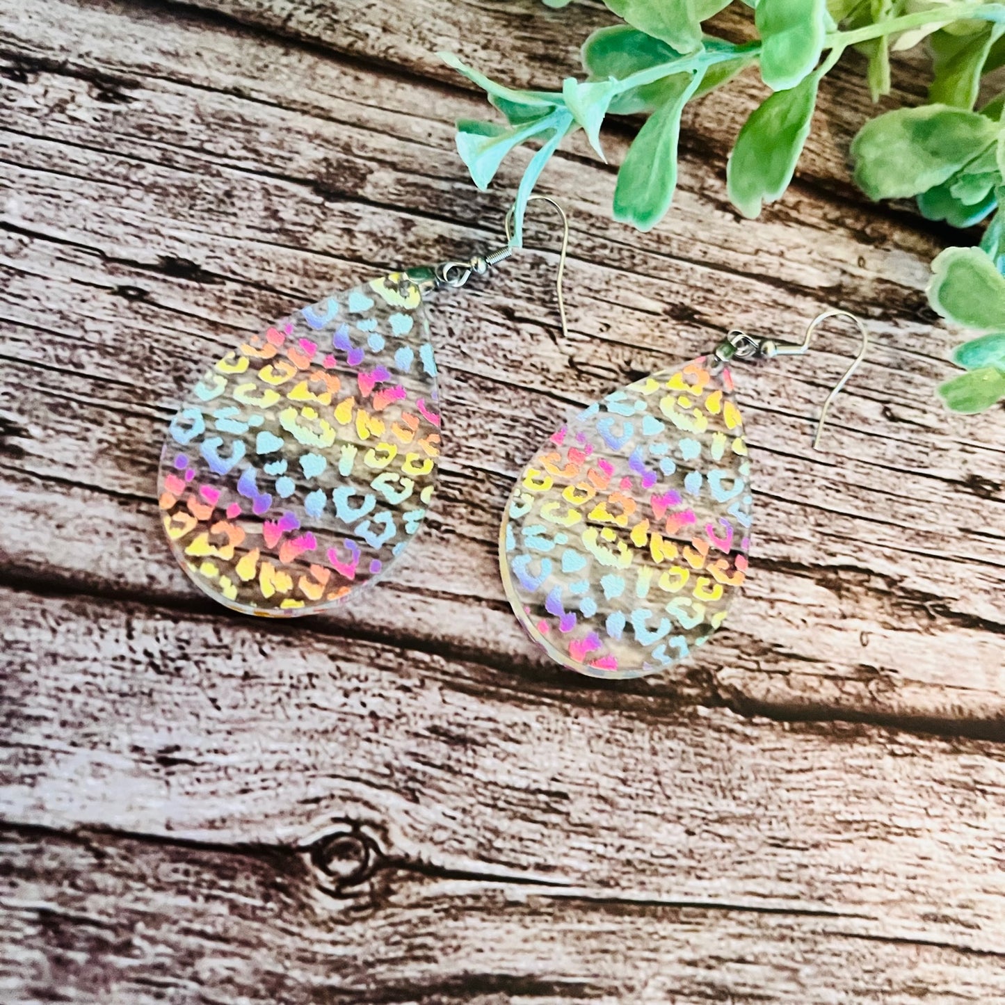 Acrylic Tear Drop Earrings