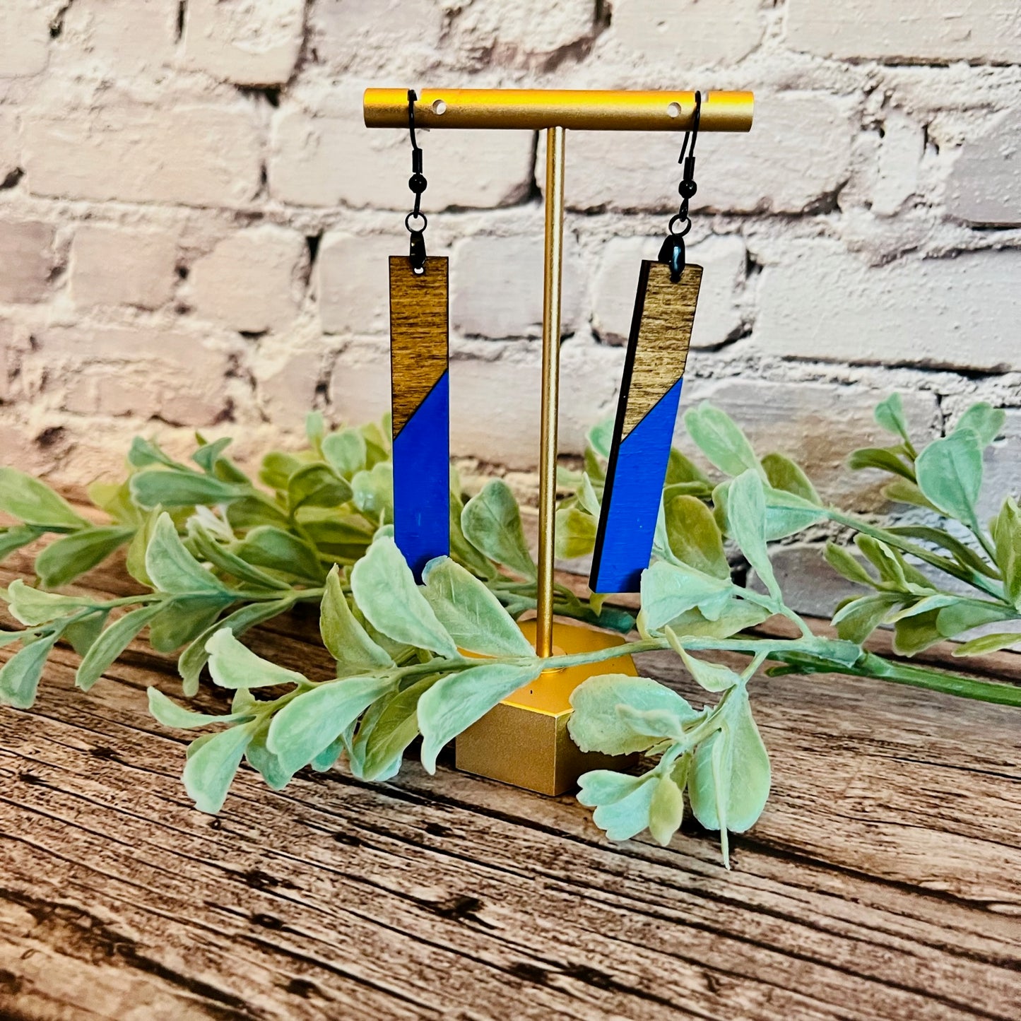 Painted Wooden Earrings