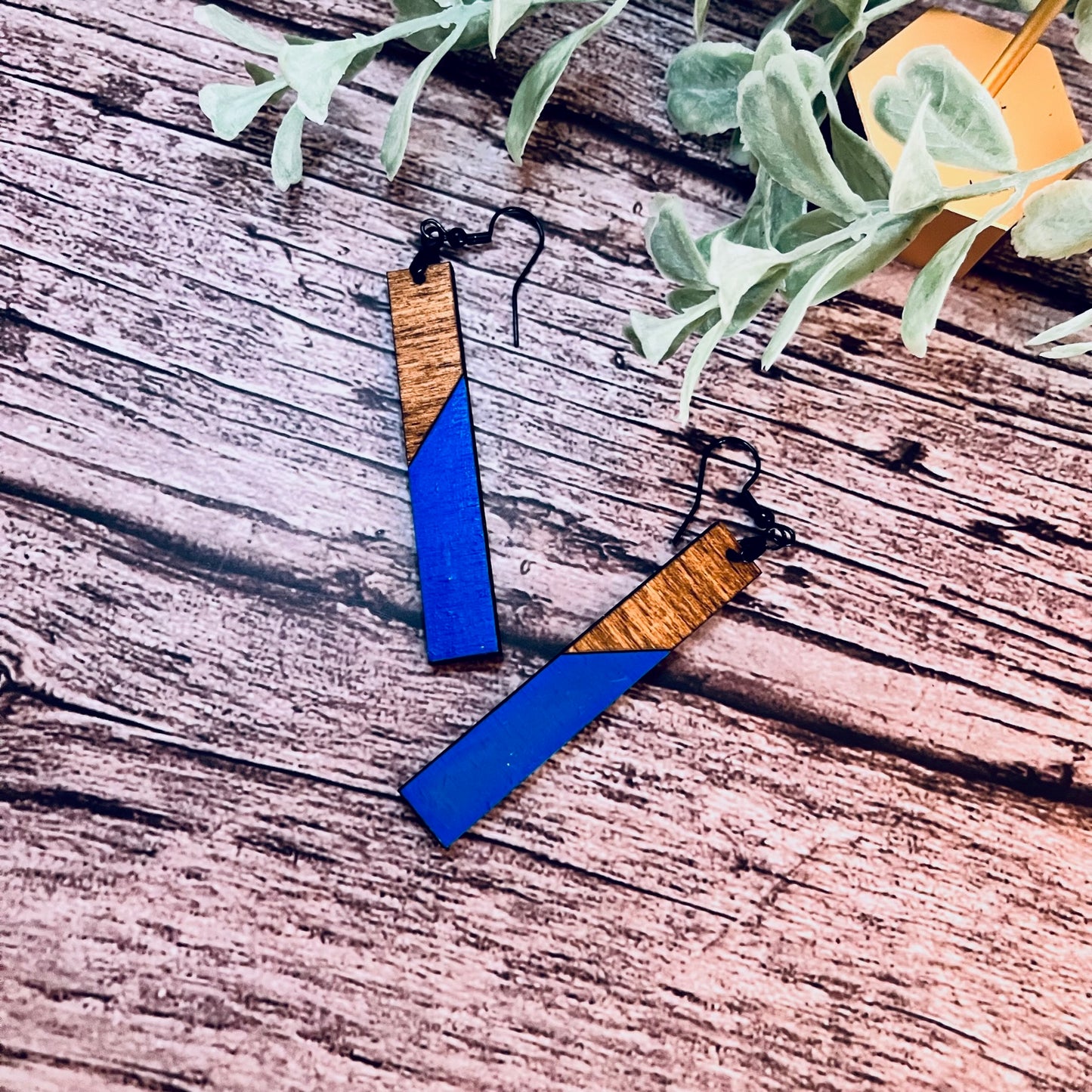 Painted Wooden Earrings