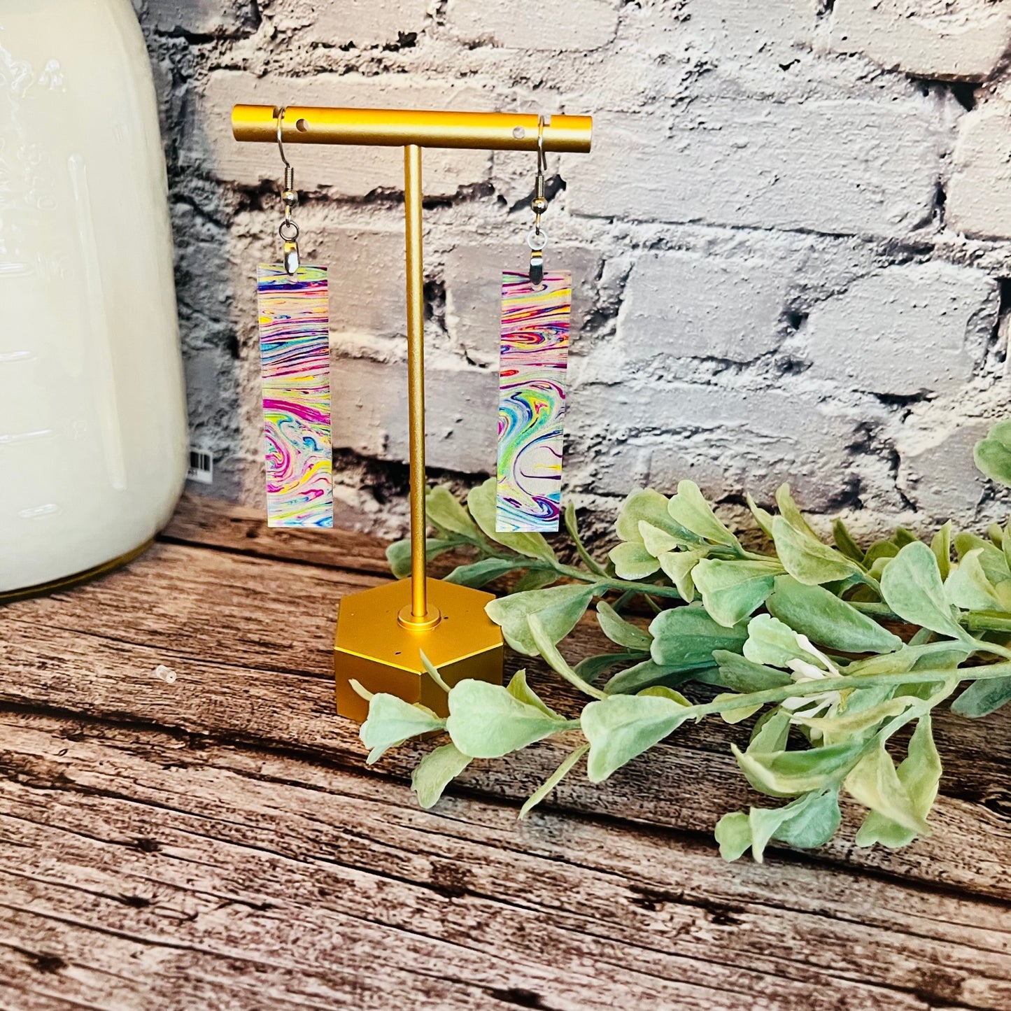 Acrylic Rectangle Earrings