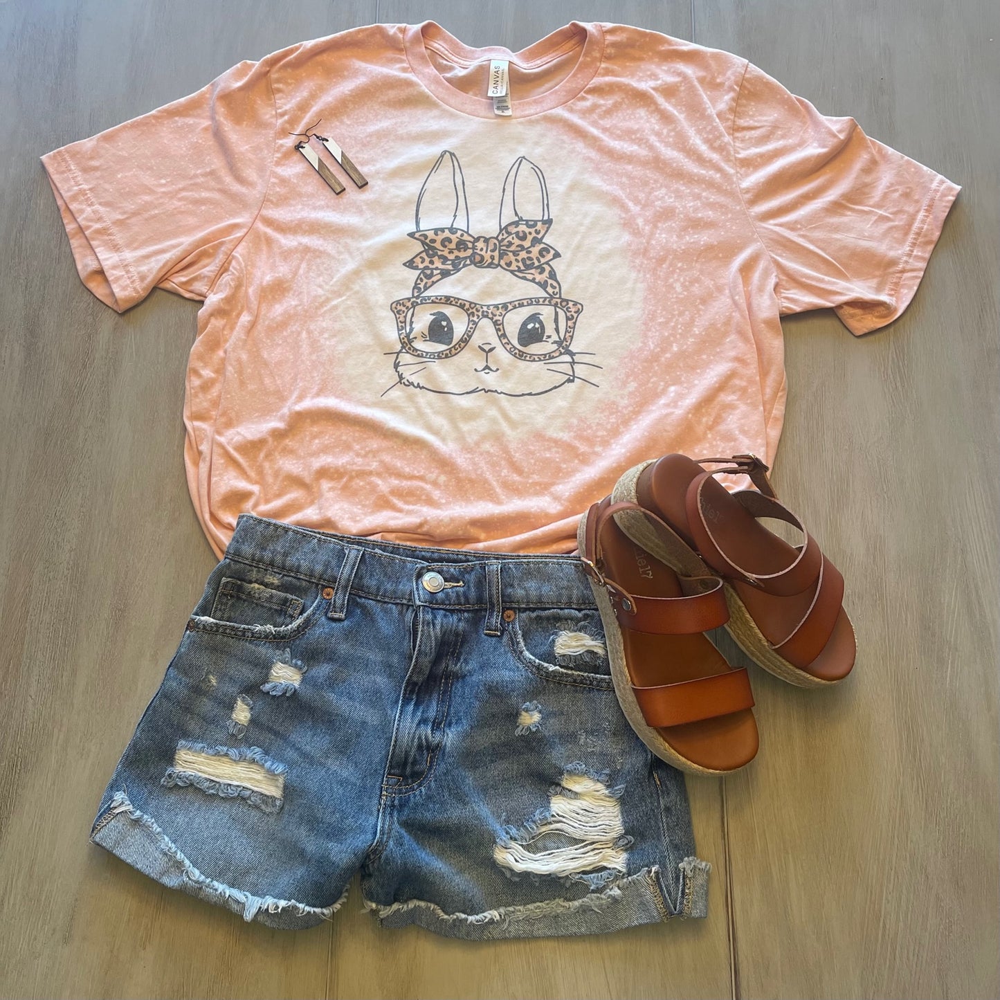 Leopard Bow and Glasses Bunny