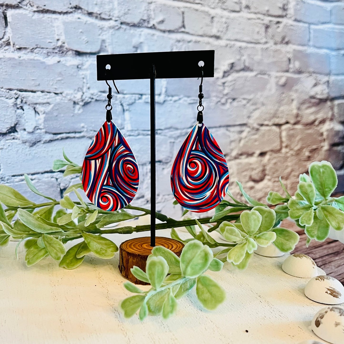 Acrylic Tear Drop Earrings