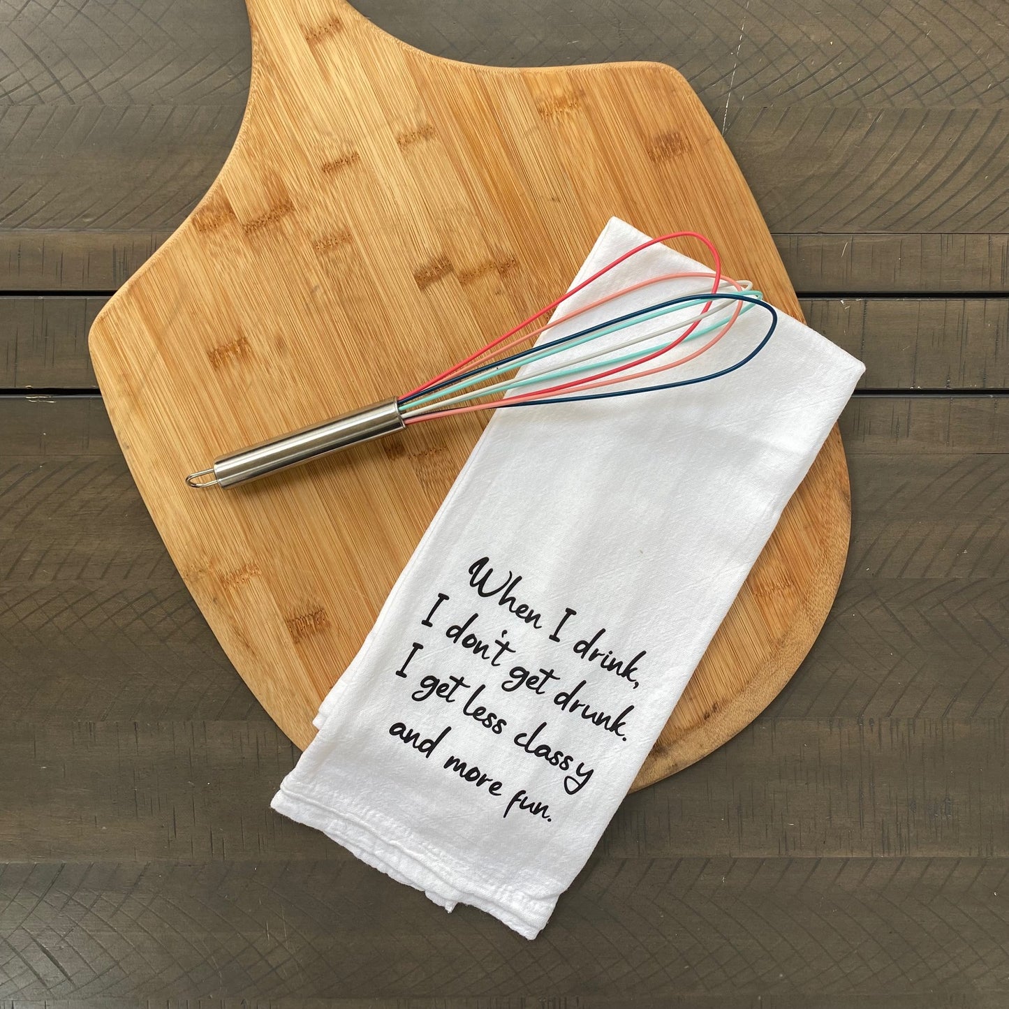 Drunk and more fun Tea Towel