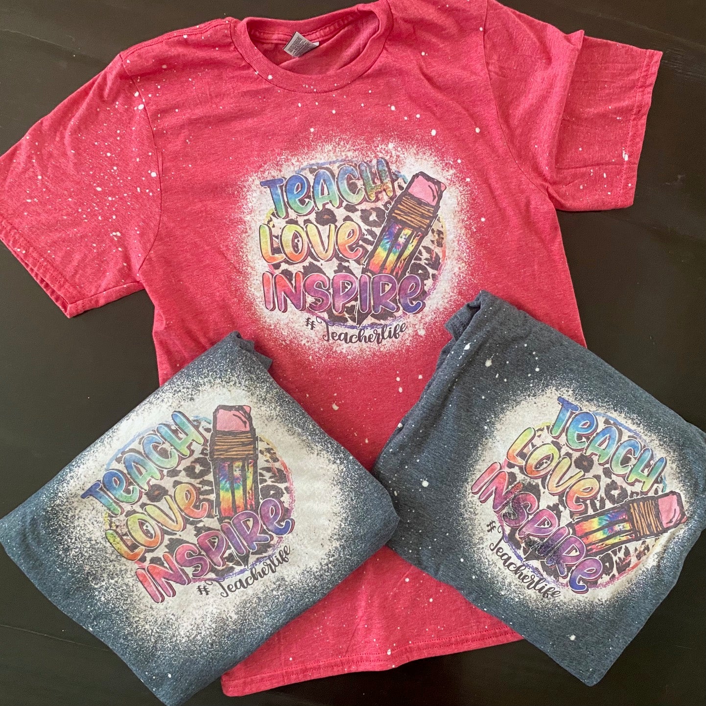 Teach Love Inspire Bleached Shirt