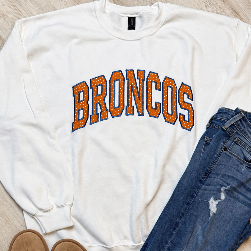 BRONCOS applique sweatshirt