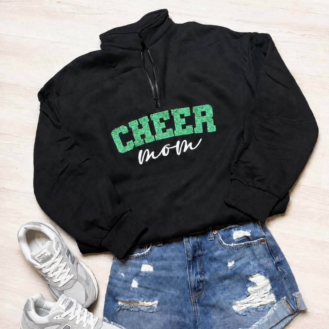 Cheer Mom Glitter with name