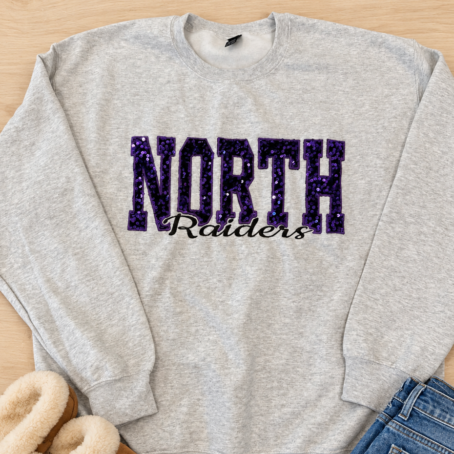 NORTH sequins embroidered Sweatshirt
