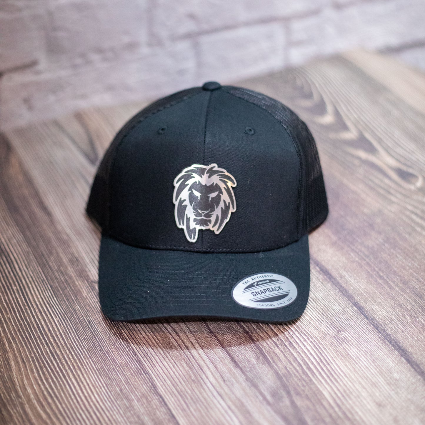 Lanier Lions Leather Patch Hat