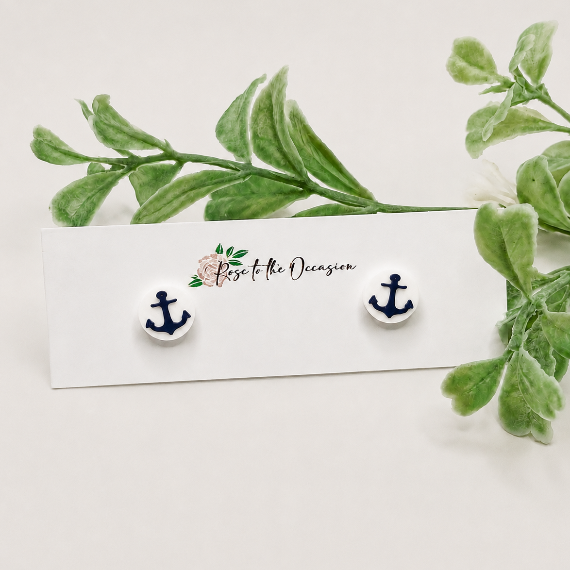 Anchor Stud Earrings