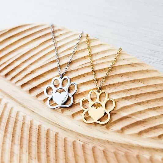 Big Paw Print Necklace - Engraved