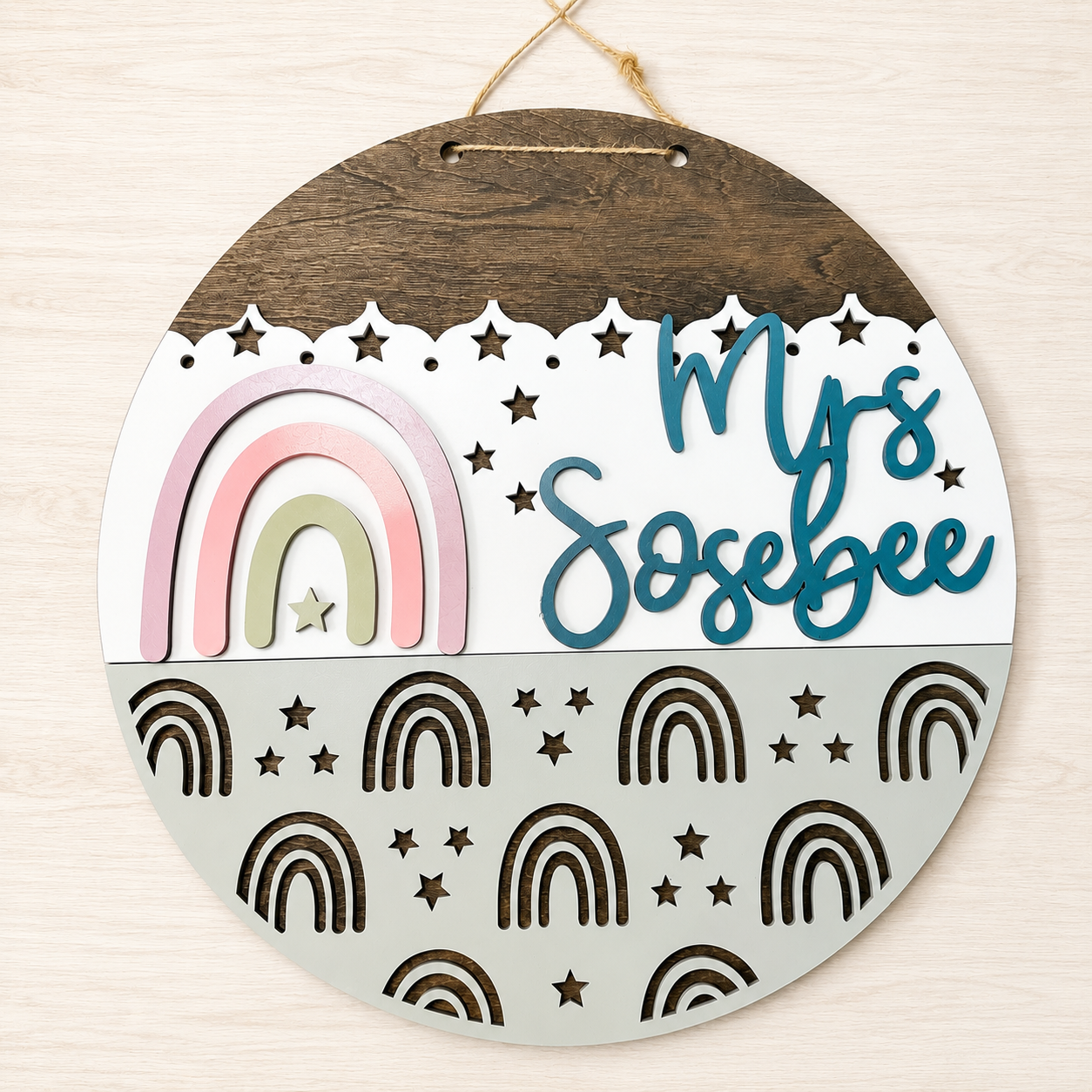 Teacher Round Door Sign