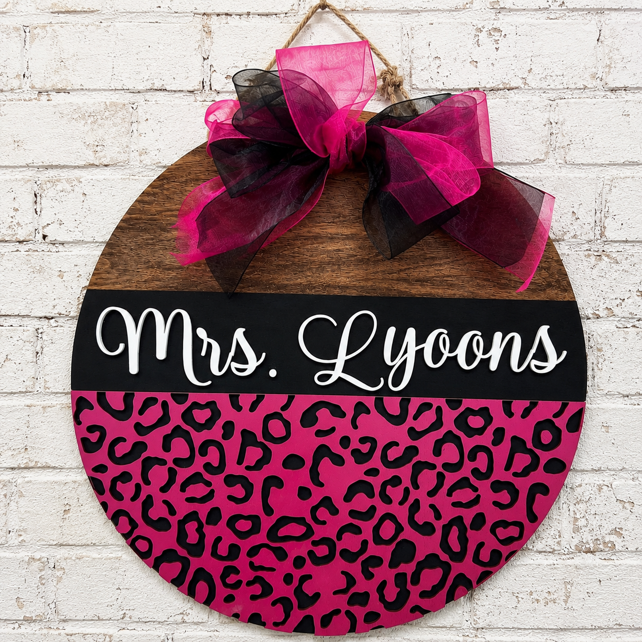 Teacher Round Door Sign