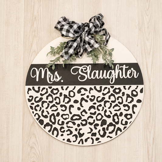 Teacher Round Door Sign