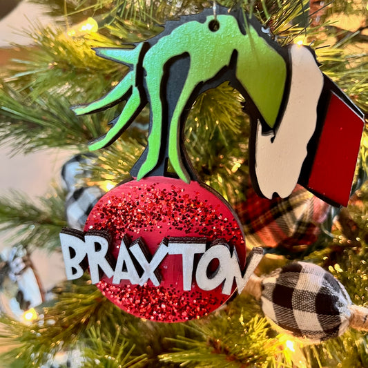 Personalized Grinch Ornament 2022