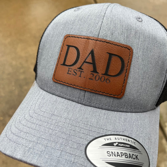 Dad Leather Patch Hats