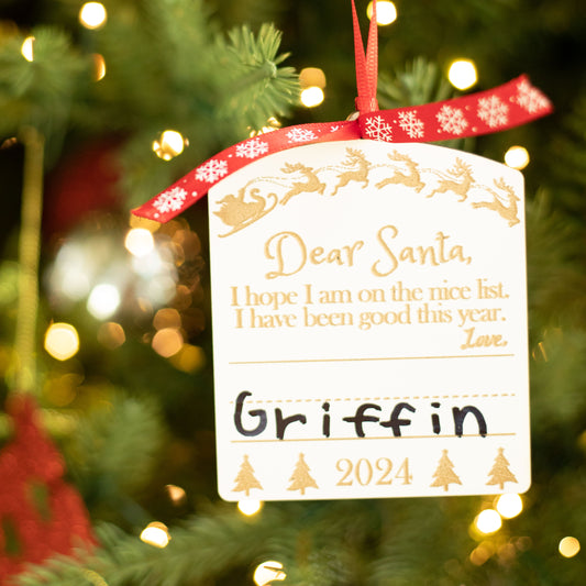 Dear Santa Ornament