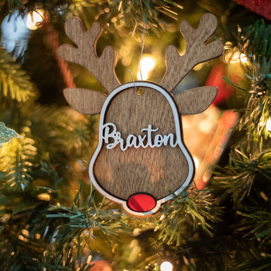Personalized Reindeer Ornaments