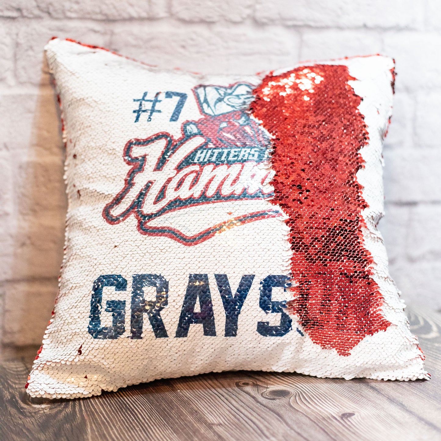 Hammers Personalized Sequins Pillow Cover