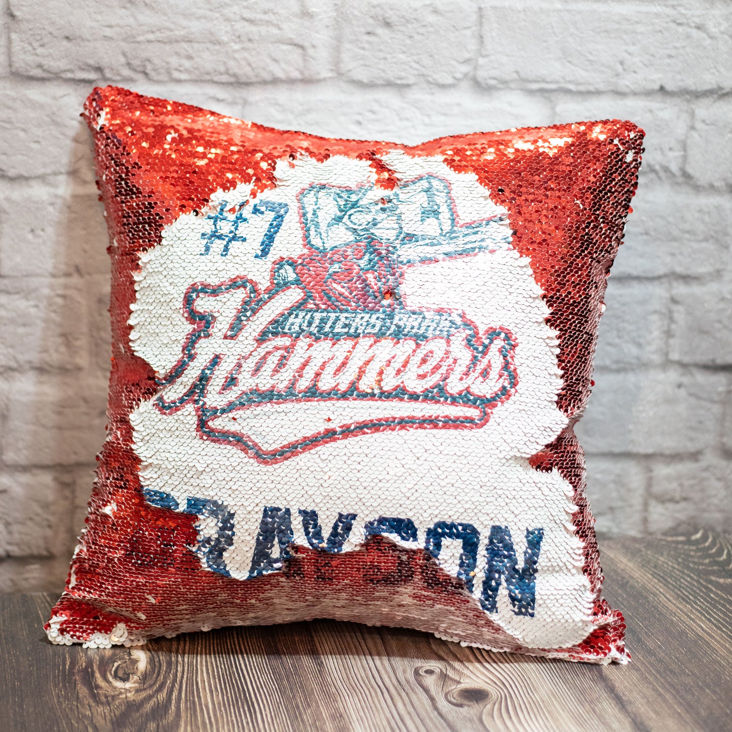 Hammers Personalized Sequins Pillow Cover