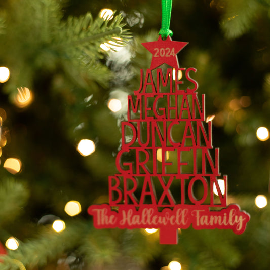 Personalized Family Tree Ornament