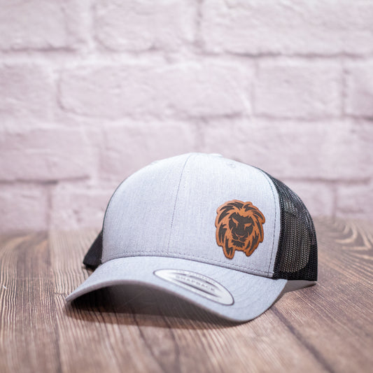 Lanier Lions Leather Patch Hat