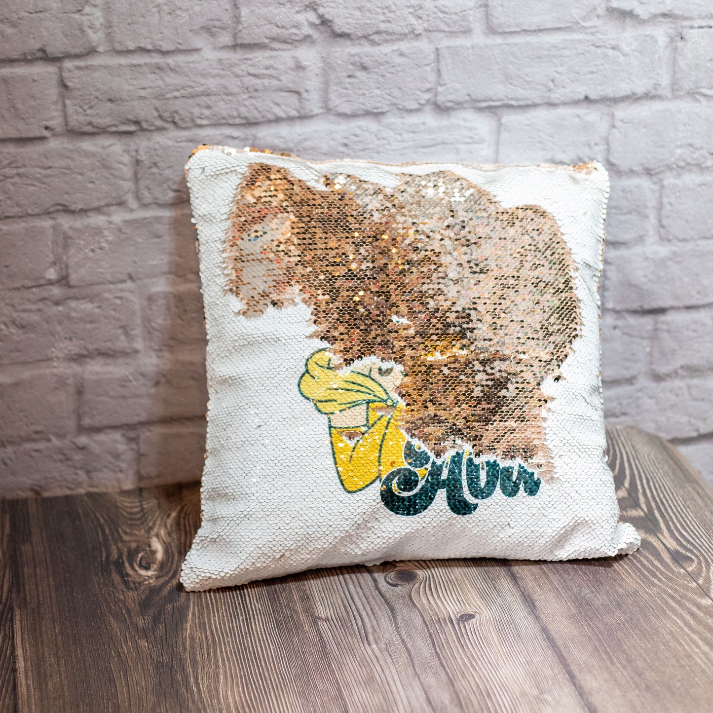 Personalized Sequins Pillow Cover