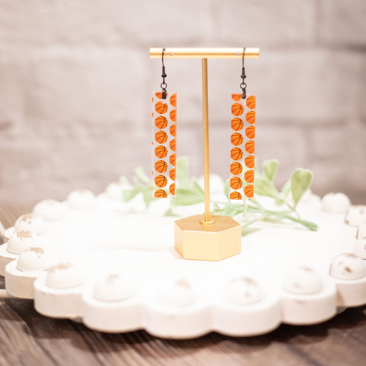 Basketball Acrylic Earrings