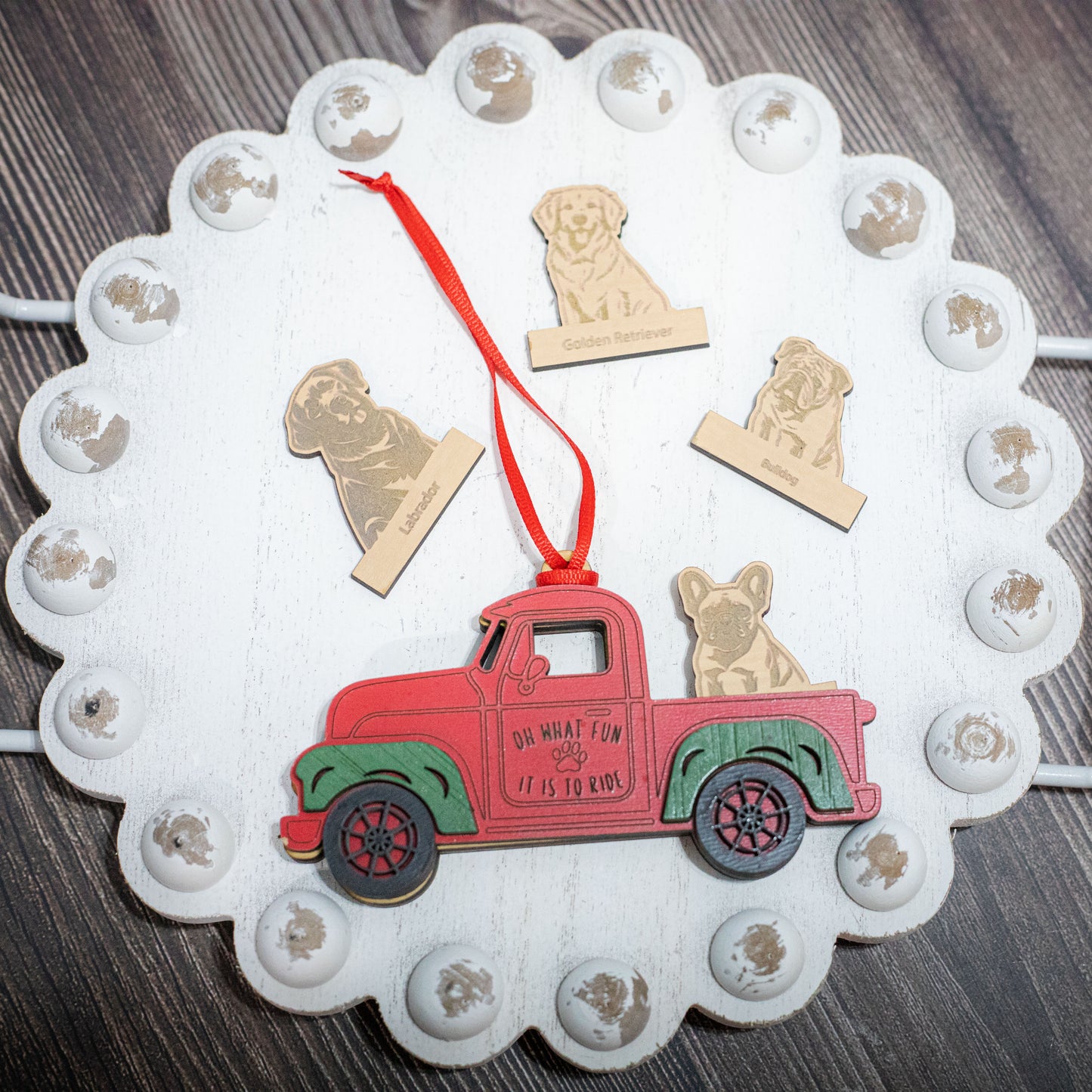 Truck and Dog Ornament