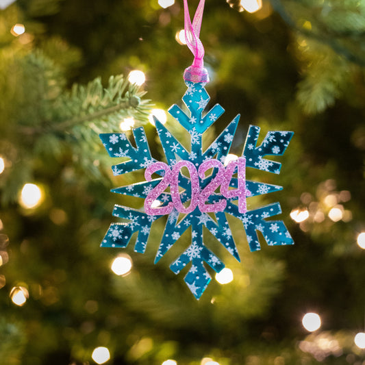 Teal and pink Snowflake